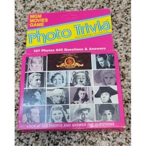 Vintage 1984 MGM Photo Movie Trivia Game. Hoyle Products. Black & White Cards
